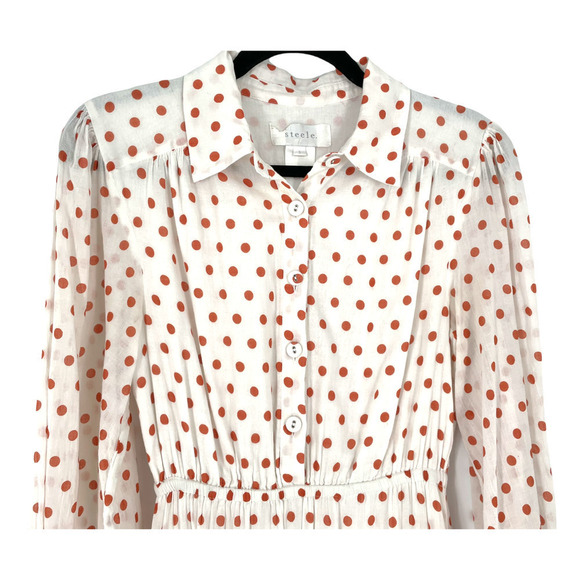 NEW STEELE "QUINN" POLKA DOT FLOUNCE DRESS - Picture 3 of 10